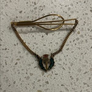 Vintage Men's Accessory--Scottish Thistle Tie Clip/Tie Bar